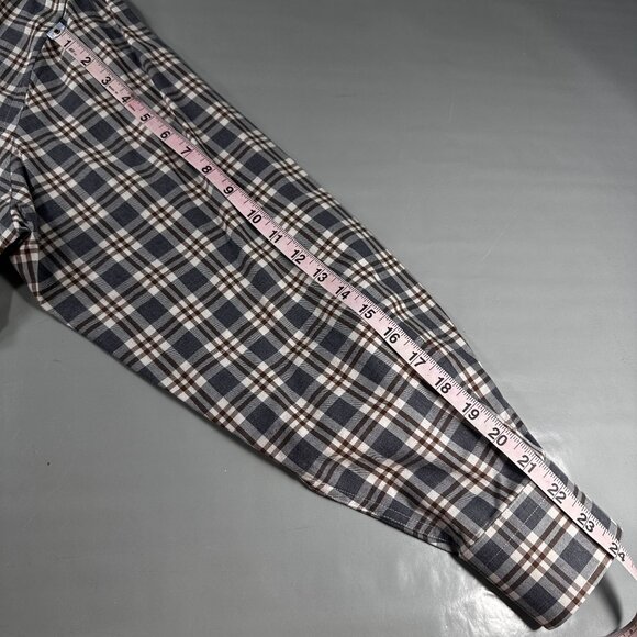 Peter Millar Shirt Mens Button Up Cotton Windowpane Plaid Long Sleeve Sport Top - Picture 11 of 16